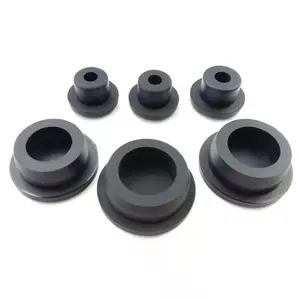 New Design 5mm 8mm Customized Good Quality High Temperature Resistance Molded Black Silicone Rubber Stopper Plug