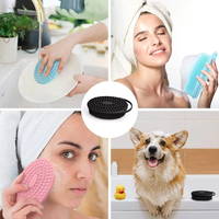 Éponge exfoliante en silicone personnalisable avec logo, alternative au loofah, brosse de bain douce à poils souples, séchage rapide, convient aux peaux sensibles