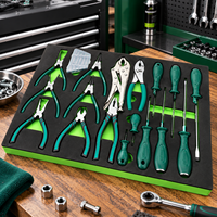 Ensemble d'outils à main pour mécanicien professionnel, 23 pièces, kit d'outils de réparation automobile, pinces, tournevis, avec plateau en mousse EVA