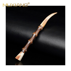 Muxiang Wood Scented Pipe Knife 3 In 1 Tool With Needle Bamboo Joint Ox Horn Press Stick For Smoking Pipes - Product Image 4