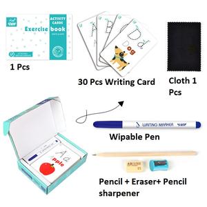 Alfabeto de madera para educación temprana para niños, tarjeta de práctica para guardería, cuaderno de escritura para iluminación preescolar - Product Image 2