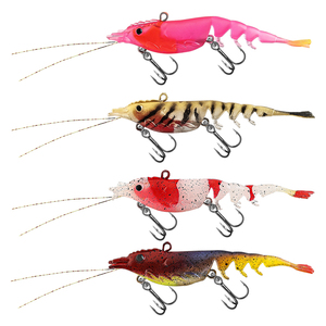Pwshymi appâts de pêche aux crevettes de simulation Pwshymi Leurre