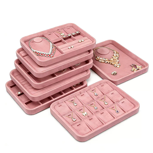 Wholesale Velveteen Display Jewelry Tray Set Model Includes <b>Necklaces</b> Earrings Bracelets <b>Rings</b> Jewelry Storage Display Tray - Product Image 2