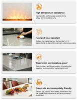 Grande dalle de pierre de quartz technique à texture linéaire moderne pour murs intérieurs, comptoirs, dessus de vanité et dessus de table