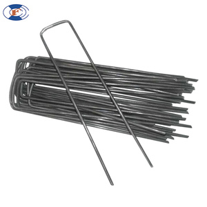 एचएफ लॉन नाखून आकार स्टील ग्राउंड गैल्वेनाइज्ड पेग्स गैल्वेनाइज्ड स्टेपल यू प्रकार वायर स्टील पेग - Product Image 6