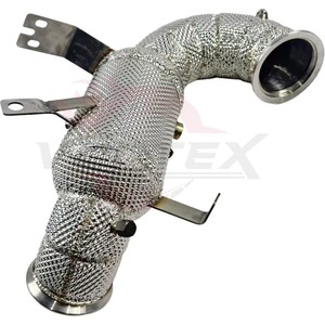 Tubería de Escape de Alto Flujo Vortex de 200 Celdas con Catalizador para Mercedes A45S AMG W177, con Protección Térmica, para Turbo de Alto Rendimiento y Carreras - Product Image 5