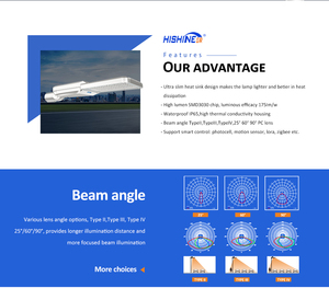 Hishine 7年保修发光二极管路灯仿真不对称模具摩尔交流支架定时器山东路路灯 - Product Image 4