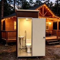 Toilettes mobiles combinées faciles à transporter et à assembler, vente en gros à bas prix, salle de bain portable pour l'extérieur