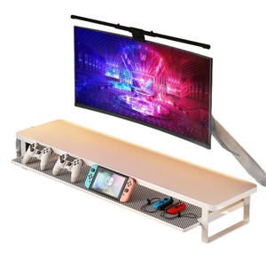 Computer Riser Stand Monitor <b>Bracket</b> Desktop Storage Shelf Office Organizer Multi Purpose Electronic Products Holder Rectangle - Product Image 5