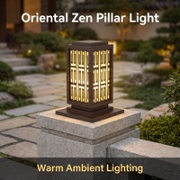 Lampe de jardin moderne en acier inoxydable, imitation marbre, LED, pour extérieur, type pilier, IP65, étanche, éclairage paysager pour cour