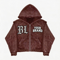 Sweat-shirt en molleton de qualité supérieure, coupe ample et courte, style streetwear, avec logo brodé personnalisé, respirant, impression DTG DTF