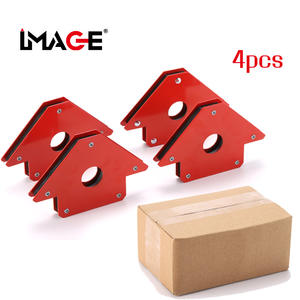 Positionneur de soudage magnétique 4 pièces, support d'angle droit rouge pour fixation de soudure métallique - Product Image 1