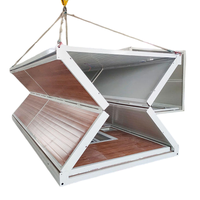 Maison pliable en panneaux sandwich résistants aux intempéries, maison modulaire portable, espace de vie en conteneur maritime, vente en gros