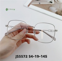 Gafas Ópticas de Nuevo Estilo para Mujer, Diseño Poligonal Punk de Moda, Montura Completa Metálica, Lentes de PC, Monturas Delgadas que Favorecen el Rostro