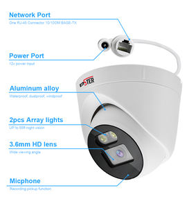 كاميرا قبة بدقة 5 ميجابكسل مع خاصية كشف الحركة وتحديد الوجه وصوت أحادي الاتجاه ورؤية ليلية ملونة بالكامل ودعم NVR ومستشعر CMOS - Product Image 5