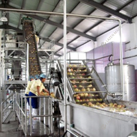 1~20 T/H Waterbesparende, energiezuinige, volautomatische industriële passievrucht productielijn sapmachine apparatuur
