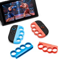 Poignée de jeu sans fil en plastique TPU pour manette Joy-Con avec attache pour les doigts