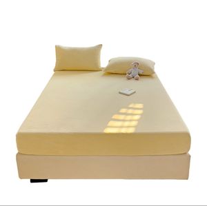 YongHo Winter Cozy Milk Velvet Locking Sábana bajera ajustable King Size Elastic Full Bed Cover con facecloth Estilo liso para dormitorio - Product Image 1