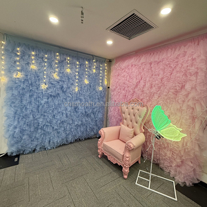 Nouvelle Décoration <span class=keywords><strong>de</strong></span> Fête Lisse pour Mariage, Anniversaire, Baby Shower – <span class=keywords><strong>Rideau</strong></span> en Maille Bleu Rose pour Garçon et Fille - Product Image 6