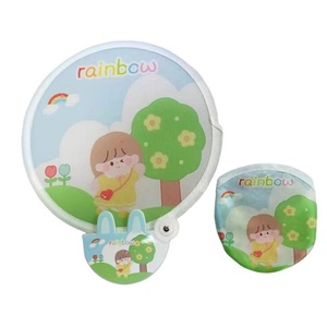 Abanico Plegable Personalizado de Verano, Abanico de Mano Redondo Tipo Frisbee, Abanico Plegable Sublimable con Bolsa - Product Image 3