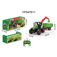 Camión Mezclador de Hormigón con Tractor Agrícola de 4 Ruedas a Escala 1:24, Modelo de Coche RC con Control Remoto de 4 Canales, con Cargador, Listo para Usar