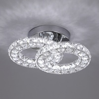 Plafonnier LED encastré 18W pour chambre et balcon, 2 anneaux, CCT modulable 3 couleurs