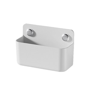 Estante de Almacenamiento Magnético para Pared, Sin Perforaciones, Rectangular, Blanco, para Baño, Portacepillos de Dientes con Absorción Magnética - Product Image 1