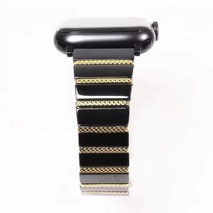 Nouveau bracelet pour <span class=keywords><strong>Apple</strong></span> <span class=keywords><strong>Watch</strong></span> Fashion 7 <span class=keywords><strong>5</strong></span> 6 Se chaîne bande en céramique Iwatch 40mm <span class=keywords><strong>44mm</strong></span> 41mm 45mm Bracelet Bracelet Bracelet - Product Image 2
