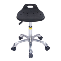 Tabouret de laboratoire moderne M03 ESD, hauteur réglable, pivotant à 360° et avec roulettes, pour laboratoires scientifiques, physiques, hôpitaux et ateliers