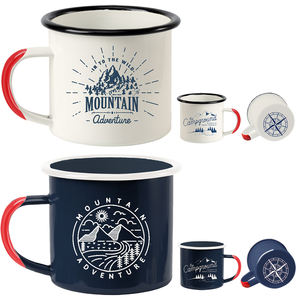 Taza de Café de Esmalte de Hierro para Sublimación de 4 oz con Tapa, Diseño Clásico Sencillo y Personalizado con Impresión de Alta Calidad - Product Image 1