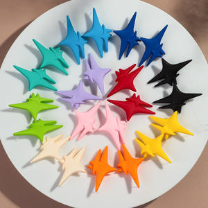 HL Pendientes de estrellas de colores de moda europea y americana Pendientes simples y personalizados pintados con aerosol Acrílico - Product Image 4