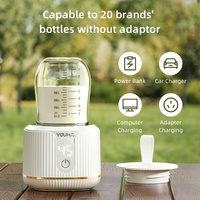 Chauffe-biberon électrique OEM rechargeable par USB, batterie 9000 mAh, chauffe rapide, température réglable, pour l'alimentation du bébé