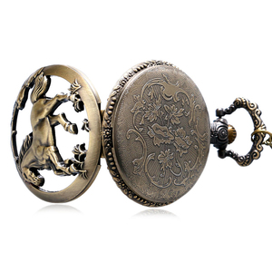 Vintage pendentif chaîne <span class=keywords><strong>ancienne</strong></span> horloge Bronze Animal cheval Quartz collier <span class=keywords><strong>montre</strong></span> <span class=keywords><strong>de</strong></span> <span class=keywords><strong>poche</strong></span> pour cadeau <span class=keywords><strong>de</strong></span> noël - Product Image 5