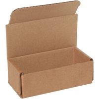 Boîte d'expédition écologique en papier kraft brun pour livres, bandes dessinées et magazines, facile à plier, avec logo