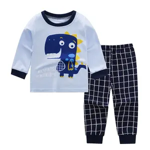New Soft 2pc Baby Set Clothes Wholesale Long Sleeve Breathable Boys Girls Pajamas Customized Printing Baby Clothing Set