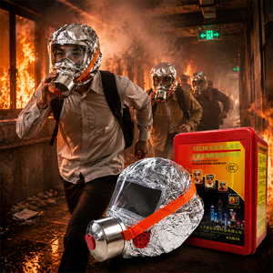 Masque filtrant d'évacuation de fumée pour équipement de lutte contre l'incendie, flexible et portable, vente en gros d'usine, autonomie 30 min - Product Image 1