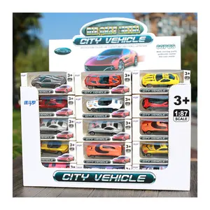 Die cast transportation toys Alloy custom simulation miniature die-cast toy car pull-back model car pull-back toy car