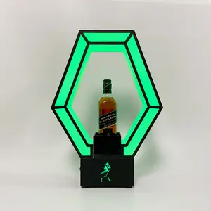 OEM personalizado johnnie walker LED garrafa apresentador glorifier VIP LED whisky garrafa titular carry case para festa bar discoteca lounge