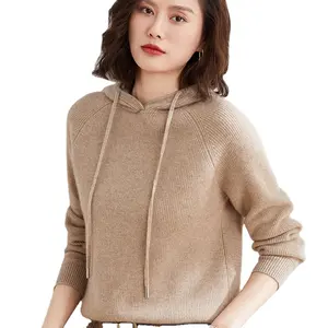 Logo personnalisé de haute qualité sweat à capuche tricoté pour femmes printemps mode nouveau pull à capuche tricoté pour les femmes