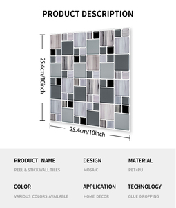 Papel Tapiz Moderno 3D para Baño, Adhesivo de <span class=keywords><strong>Ladrillo</strong></span> Tridimensional, Adhesivos de Pared Impermeables y Resistentes <span class=keywords><strong>a</strong></span> la Humedad para Baños - Product Image 2