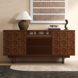 Meuble TV rétro américain en bois massif Buffet de rangement <span class=keywords><strong>mural</strong></span> pour le salon des petits appartements - Product Image 2