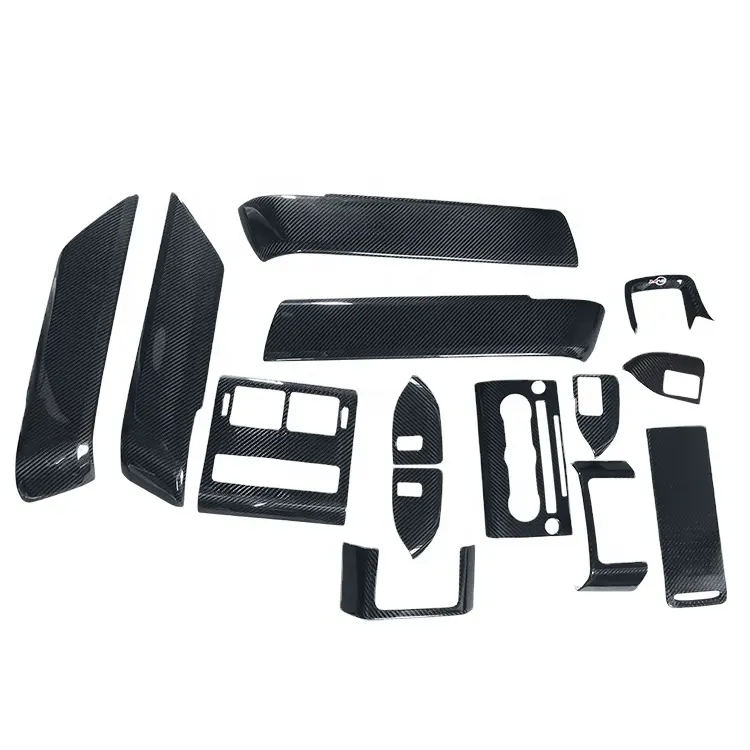 14 pièces accessoires de voiture de haute qualité décoration intérieure voiture d'occasion kits intérieurs en carbone pour Land Rover Ranger Rover 2014-2017