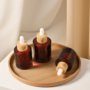 Flacons compte-gouttes en verre ambré rouge-brun 30ML 50ML, anti-lumière, pour huiles essentielles, échantillons cosmétiques premium, sérums et essences - Product Image 2