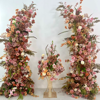 Arche florale 5D moderne et écologique pour scène de mariage, événement, fête, décoration florale artificielle en soie, couleur personnalisée, fabrication sur mesure