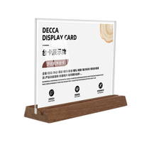 Support de signalisation en acrylique diagonal personnalisé pour bureau, support de présentoir pour prospectus, menu, papier, format A5/A6, support d'affichage publicitaire