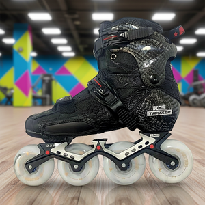 Pattini a Rotelle Wukong Neri in Fibra di Carbonio TPR PU a Fila Singola per <span class=keywords><strong>Adulti</strong></span> Uomo e Donna S4HVGHDKSJEVO Flash Leopard - Product Image 3