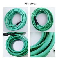 Tuyau bleu haute Performance 3/8 PW 50ft, adaptateurs de M22-14mm anti-pliage eau chaude/froide tuyau de gaine en caoutchouc tressé en fil d'acier