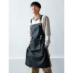 Delantal <span class=keywords><strong>de</strong></span> Pechera sin Mangas <span class=keywords><strong>de</strong></span> Mezclilla Estilo Coreano, Reutilizable y Moderno para <span class=keywords><strong>Hombres</strong></span> y Mujeres, Peluqueros, Estilistas, Artistas, Tiendas <span class=keywords><strong>de</strong></span> Té con Leche - Product Image 5