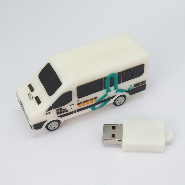Van  PVC Silicone USB Flash Drive 2.0 3.0 4GB 8GB 16GB Pen Drive with Logo 32GB 64GB USB Stick Pendrive