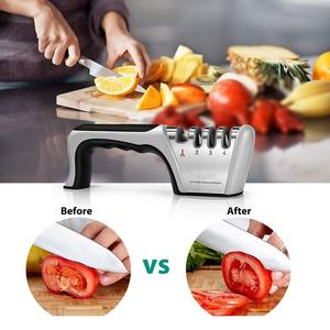 เครื่องลับมีดมืออาชีพแบบขายส่ง 4 in 1 ชุดลับคมเซรามิกและเหล็กแบบแมนนวล - Product Image 4